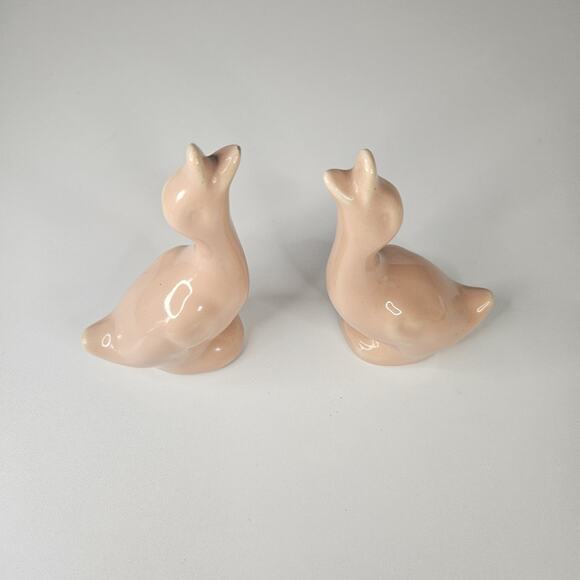 Vintage Caliente Pottery Pink Duck Figurine Set Retro Made In USA #303 Haldem CA - Picture 2 of 8